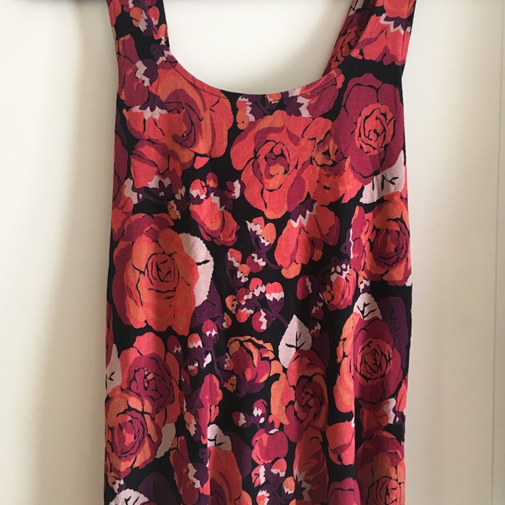 Free People Rose Design Twist Back Tank Top - New